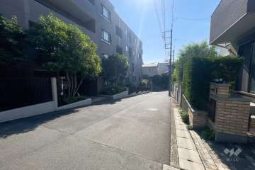 敷地西側の前面道路　