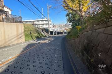 敷地の東側前面道路（南側から）