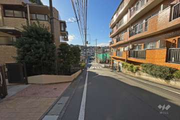 敷地北側の前面道路（東側から）