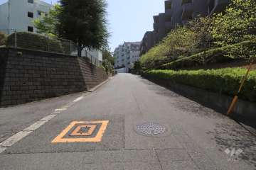 敷地北西側の前面道路　