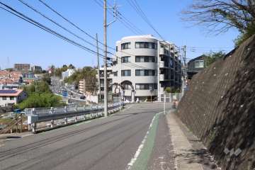 敷地南側の前面道路(南側から)