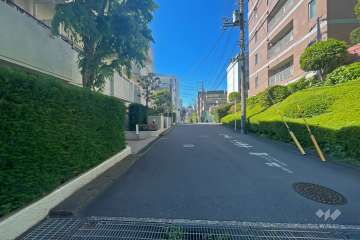 敷地西側の前面道路（北側から）