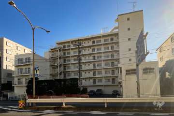 鷺沼東スカイマンションの外観（北西側から）