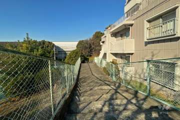 敷地西側の通路