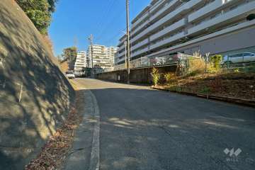 敷地北側の前面道路（西側から）