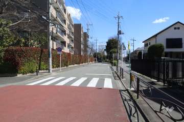 敷地南側の前面道路