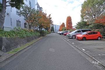 敷地北側の前面道路　