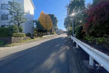 敷地東側の前面道路（南側から）