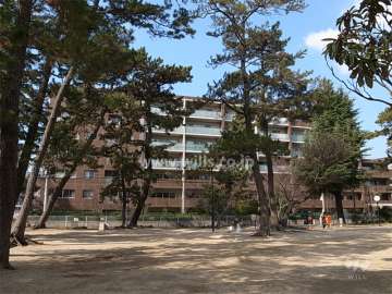 東側の公園から見たガーデンヒルズ甲子園口