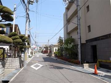 敷地西側の前面道路。