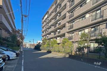 敷地西側の前面道路