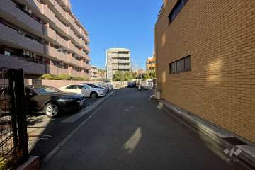 敷地東側の前面道路