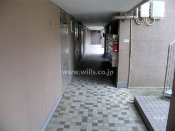 1階の共用廊下と共用ポスト