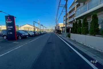 敷地北西側の前面道路　
