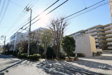 コスモザガーデン二子多摩川の外観（北東側から）