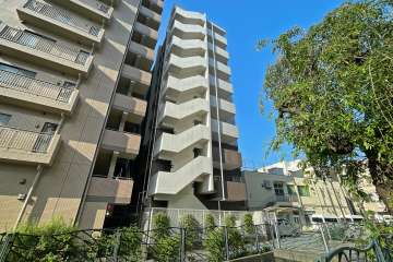 プレシャスアパートメント溝の口ビィークの外観（北東側から）