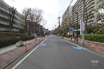 敷地南側の前面道路(東側から)