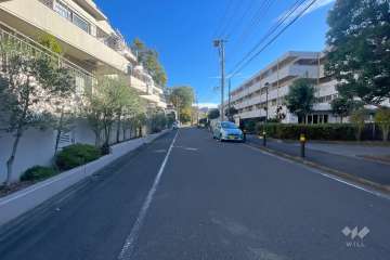 敷地南西側の前面道路　