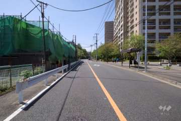 敷地南側の前面道路(東側から)