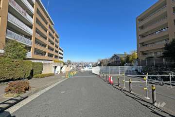 敷地の東側前面道路（南側から）