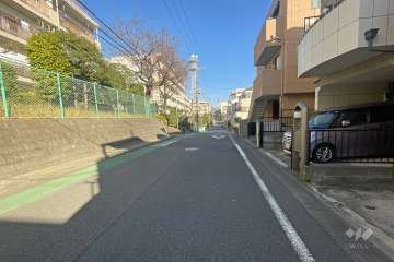 敷地東側の前面道路　