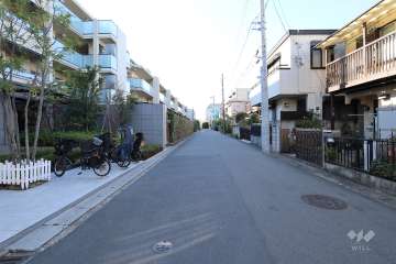 敷地北側の前面道路（東側から）
