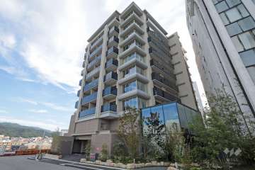 レ・ジェイド箕面船場 ノースレジデンスの外観（南西側から）