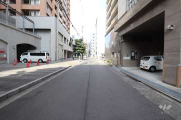 敷地東側の前面道路(南側から)