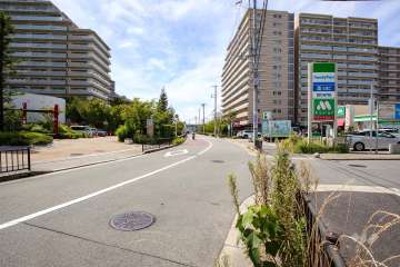 敷地南側の前面道路（東側から）