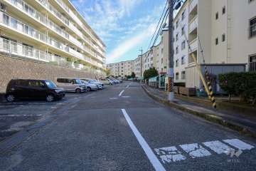 北側の前面道路（西側から）