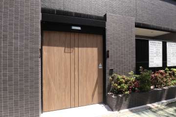 駐輪場の出入口