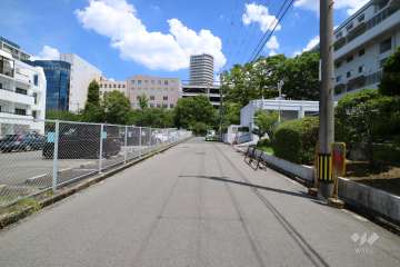 敷地北側の前面道路