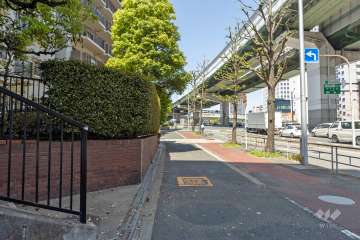敷地東側の前面道路（南側から）
