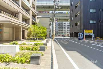 敷地南側の前面道路（西側から）