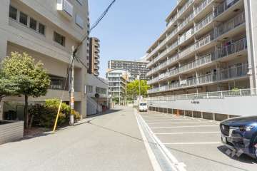 敷地の西側前面道路（南側から）