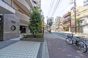 敷地北西側の前面道路
