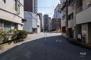 敷地北側の前面道路（西側から）