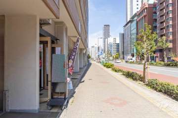 敷地の南東側前面道路（南西側から）