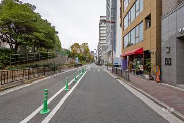 敷地北側の前面道路（西側から）