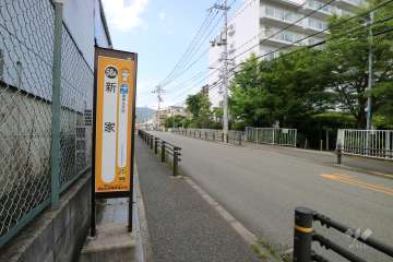 敷地西側にあるバス停