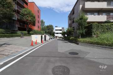 敷地東側の前面道路