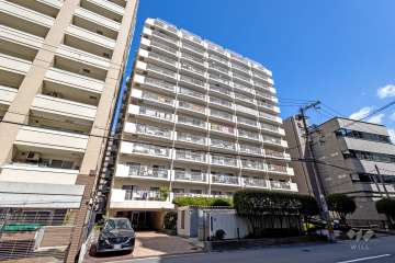 日商岩井阿波座マンションの外観（南西側から）