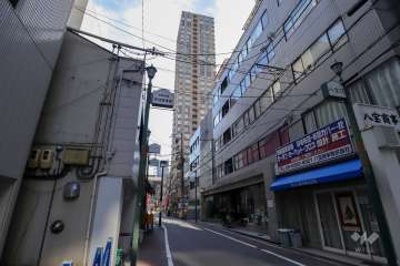 アーバンライフ御堂筋本町タワーの遠景（北側から）