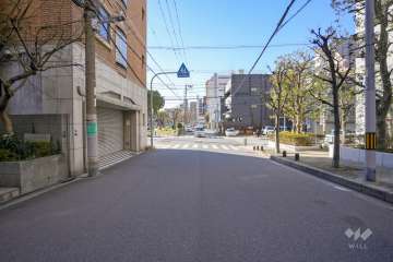 敷地北側の前面道路（東側から）