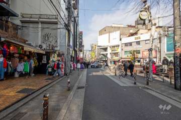 敷地東側の前面道路（南側から）