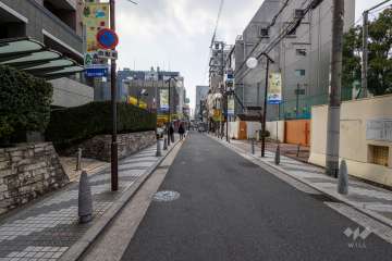 敷地北側の前面道路（東側から）