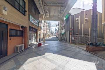 敷地の北側前面道路（西側から）