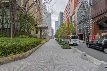 敷地西側の前面道路（北側から）