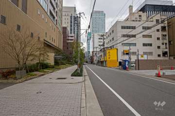 敷地北側の前面道路（東側から）