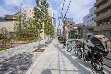 敷地東側の前面道路